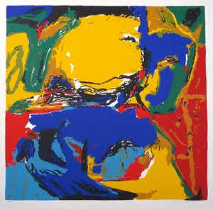 Niet of onleesbaar gesigneerd - Zeefdruk, Zonder titel verkocht voor € 1!