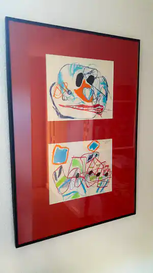 Lucebert - Originele Oil stick drawings kaufen? Bieten Sie von 1600!