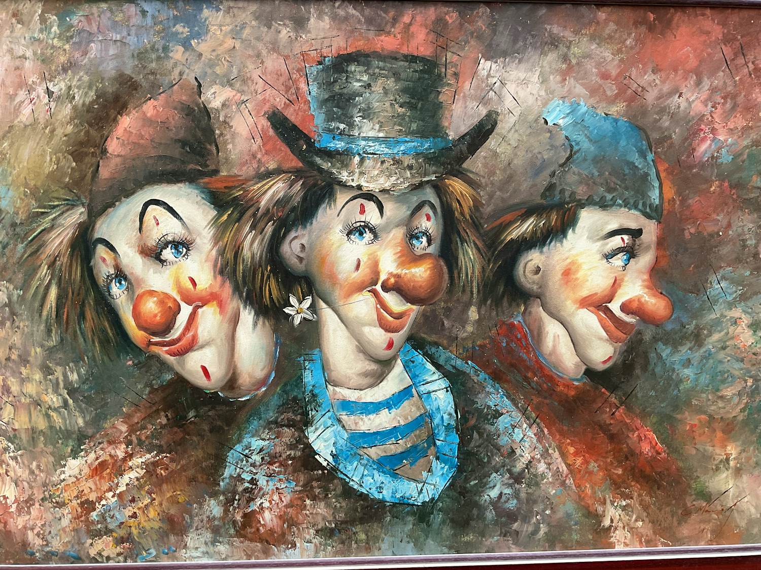 Niet of onleesbaar gesigneerd - Drie clowns kopen? Bied vanaf 10!