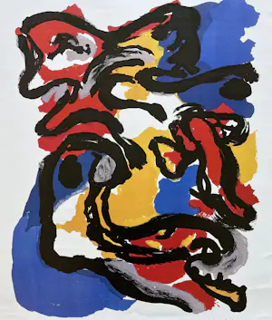 Buy Karel Appel - Boekenweek 1999 - werk zonder titel uit 1958 - gesigneerd in de druk.? Bid from 20!