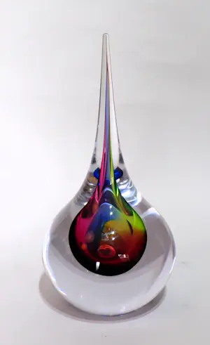 Glasblazerij Leerdam - Cor Schellen - Rainbow glasdruppel kopen? Bied vanaf 150!