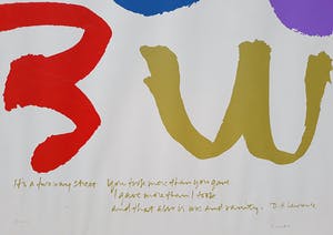 Corita Kent - Me must be turned upside down to become We, zeefdruk kopen? Bied vanaf 300!