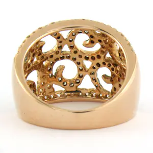 Acheter18k rosé gouden ring met briljant geslepen diamant tot. 1.41ct? Enchérissez de 1250!