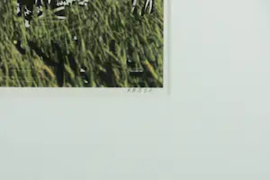 Peter Breevoort - Linosnede op papier, Er op uit ! - Ingelijst kopen? Bied vanaf 35!