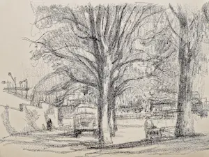 Jacob Kuijper - Twee jaren 60 Litho's "vrouwelijk naakt en stadspark " potloodgesigneerd kopen? Bied vanaf 45!