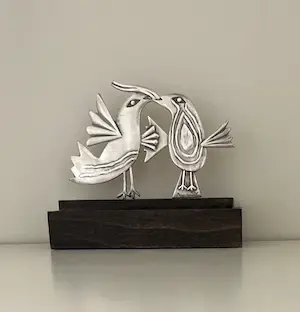 Corneille - Met de hand gesigneerd genummerd beeldhouwwerk: Les oiseaux amoureux (Verliefde kopen? Bied vanaf 350!