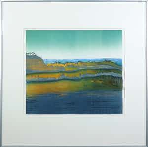 Willem de Vries - Houtsnede, Sussex XIII - Ingelijst verkocht voor € 20!