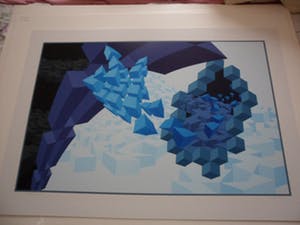 Hans Klaui - Mooi geometrische zeefdruk van Hans Klaui, kopen? Bied vanaf 50!