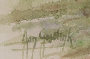 Jan Goselink - Aquarel, Weiland - Ingelijst kopen? Bied vanaf 20!