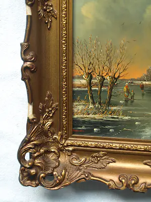 Hendrik Breedveld - (1918-1999) – 2x Olieverf op paneel , 2 Winterlandschappen - ingelijst kopen? Bied vanaf 1!