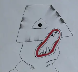 Lucebert - Oost-Indische inkt op papier | 'Tête Trapézoïdale' | 1981 (INGELIJST) kopen? Bied vanaf 950!