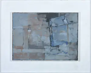 AcheterJan Miechels - Acryl op paneel, Abstracte compositie met blauwtinten? Enchérissez de 60!