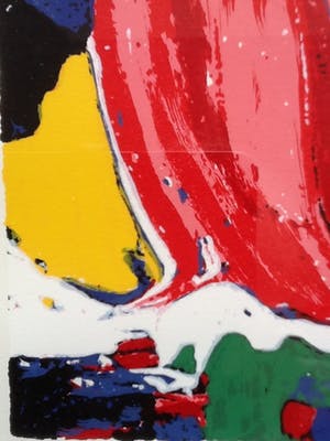 JAS - MOKUM RED, zeefdruk (mooi ingelijst) kopen? Bied vanaf 40!