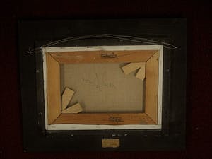 Jan Grotenbreg - Bijzonder Acrylverf en cement op doek "Kijken naar de Maan" gesigneerd kopen? Bied vanaf 80!