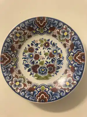 Potterie Oud Delft - Delfts blauw collectors bord: 1e eigenaar via de Kunsthandel (Alb_2) verkauft für € 25!