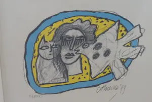 Corneille - Cat, Bird and Woman Lithograph #1 kopen? Bied vanaf 75!