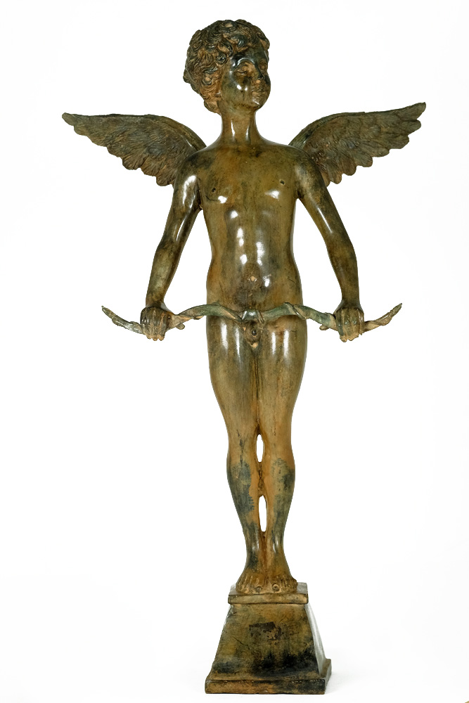 Pierre Chenet - Bronzen sculptuur van engel met boog (cupido) verkocht voor € 349!
