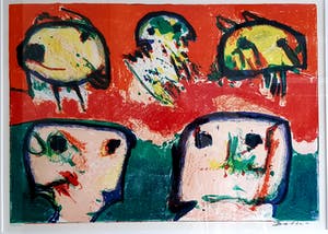 Mogens Balle - Prachtige kleurenlitho (CoBrA) kopen? Bied vanaf 100!