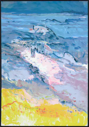 Kees van Bohemen - Zeefdruk, Variatie op een golfbreker kopen? Bied vanaf 1!