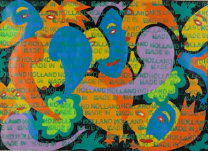 Gert Engels - Acryl op papier, Z.T. Fantasiefiguur - Ingelijst kopen? Bied vanaf 50!