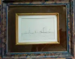 Johan Barthold Jongkind - Zeilschepen langs de kust Oostende verkauft für € 400!
