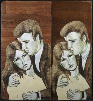 Miriam van Zelst - Aryl op paneel en linoleum, Nu is alles volmaakt (met ophangysteem) kopen? Bied vanaf 1!