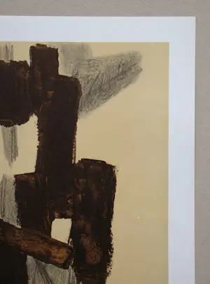 Pierre Soulages - Peinture sur papier - Lithografie - 1962 - Gesigneerd en gedateerd kopen? Bied vanaf 240!