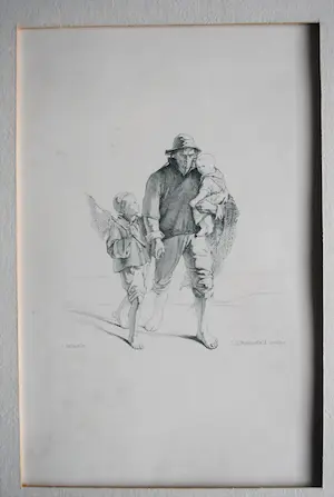 Johannes Heinrich Maria Hubert Rennefeld - gravure naar JOZEF ISRAËLS - kopen? Bied vanaf 1!