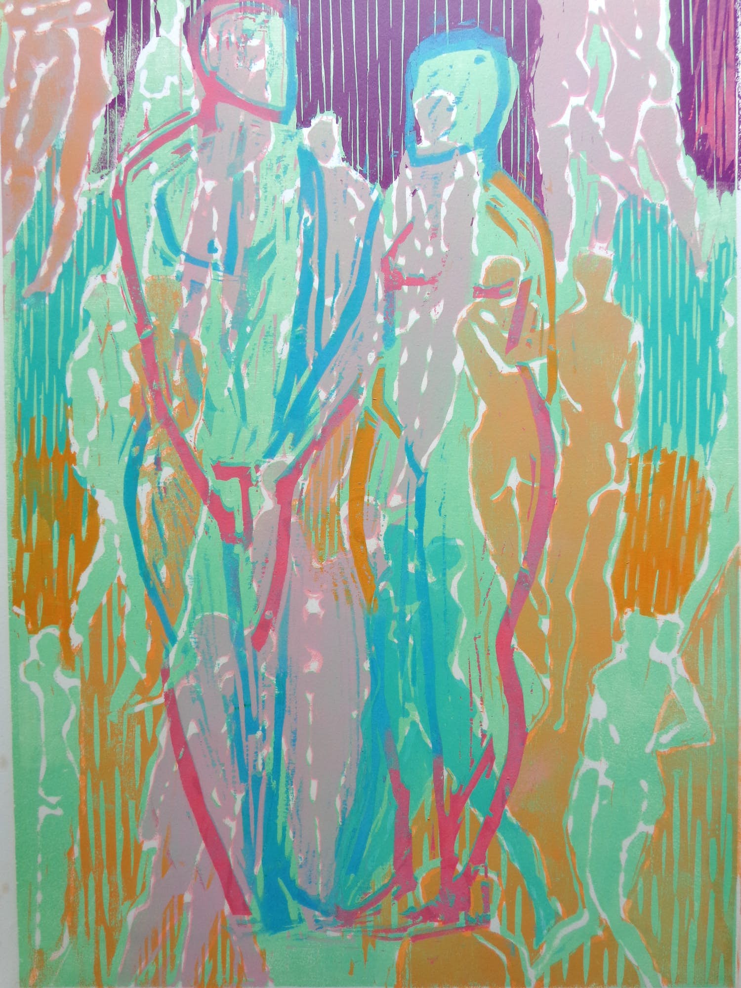 Luuk Scholten - DICHTBIJ - VERAF - PAAR / KLEURHOUTSNEDE / 76x57cm / SIG kopen? Bied vanaf 25!