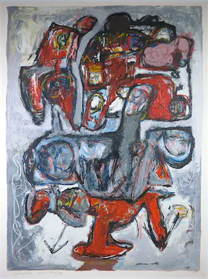 Jacques Doucet - Zeefdruk, Abstracte compositie - Ingelijst (Groot) kopen? Bied vanaf 250!