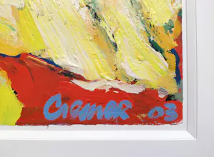 Jan Cremer - Toscaans landschap, olieverf op dik papier (mooi ingelijst, groot!) kopen? Bied vanaf 2995!