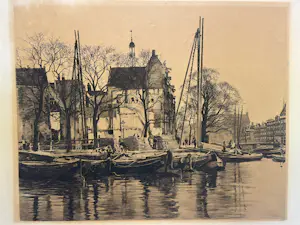 Willem Witsen - Binnenkant met afbraak - mooie originele ets kopen? Bied vanaf 160!