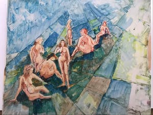 Jan de Kort - Liggend en zonnend naakt kopen? Bied vanaf 15!