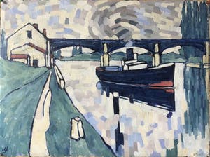 Jan Willem Versteeg - The Seine at Poissy kopen? Bied vanaf 95!