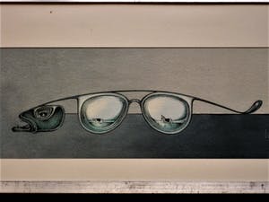 Niet of onleesbaar gesigneerd - Galerie Hofstee Frankfurt - Magisch Realisme handgekleurde Ets - gesigneerd kopen? Bied vanaf 10!