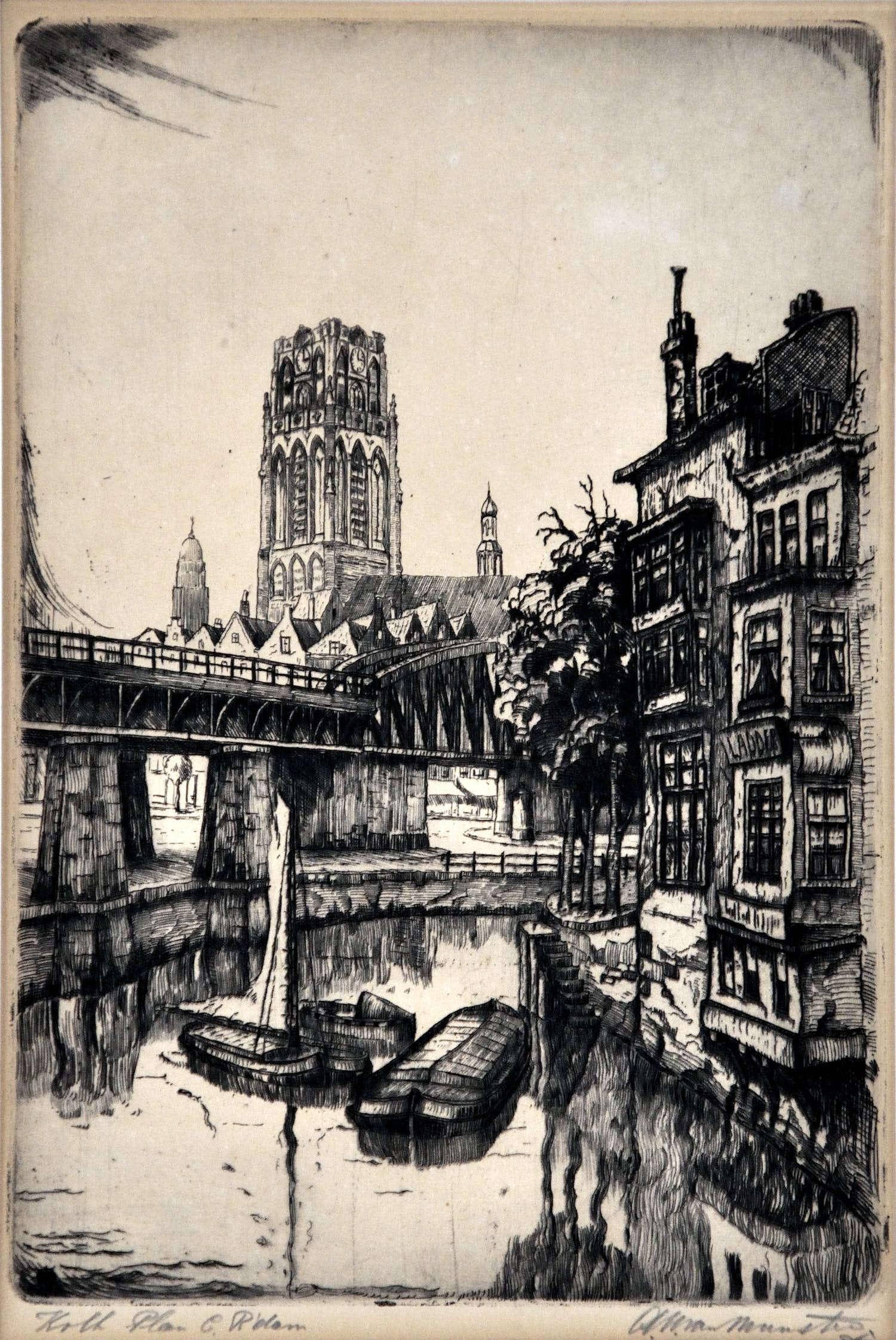 A.W. van Munster - Kolk Plan C R'dam - 091-AM - Vooroorlogs Rotterdam verkocht voor € 35!