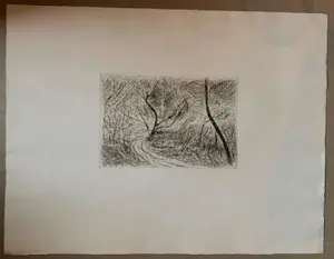 Jan de Beus - Ets: Landschap - 1996 kopen? Bied vanaf 39!