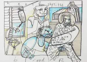 Herman Brood - Stifftekening, Oh you're adorable maniac - Ingelijst kopen? Bied vanaf 500!