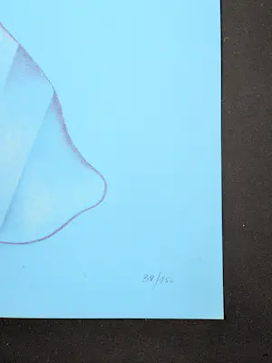 Jean Bilquin - compositie op blauw papier kopen? Bied vanaf 59!