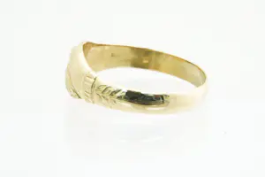 42 - Mooie 18 krt geel gouden Surinaamse vriendschaps-ring - unisex model kopen? Bied vanaf 170!