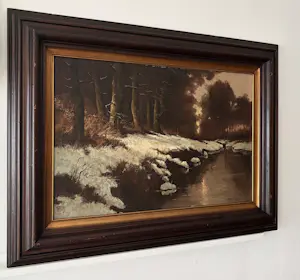 Jos van Dijk - Groot Winterlandschap kopen? Bied vanaf 45!