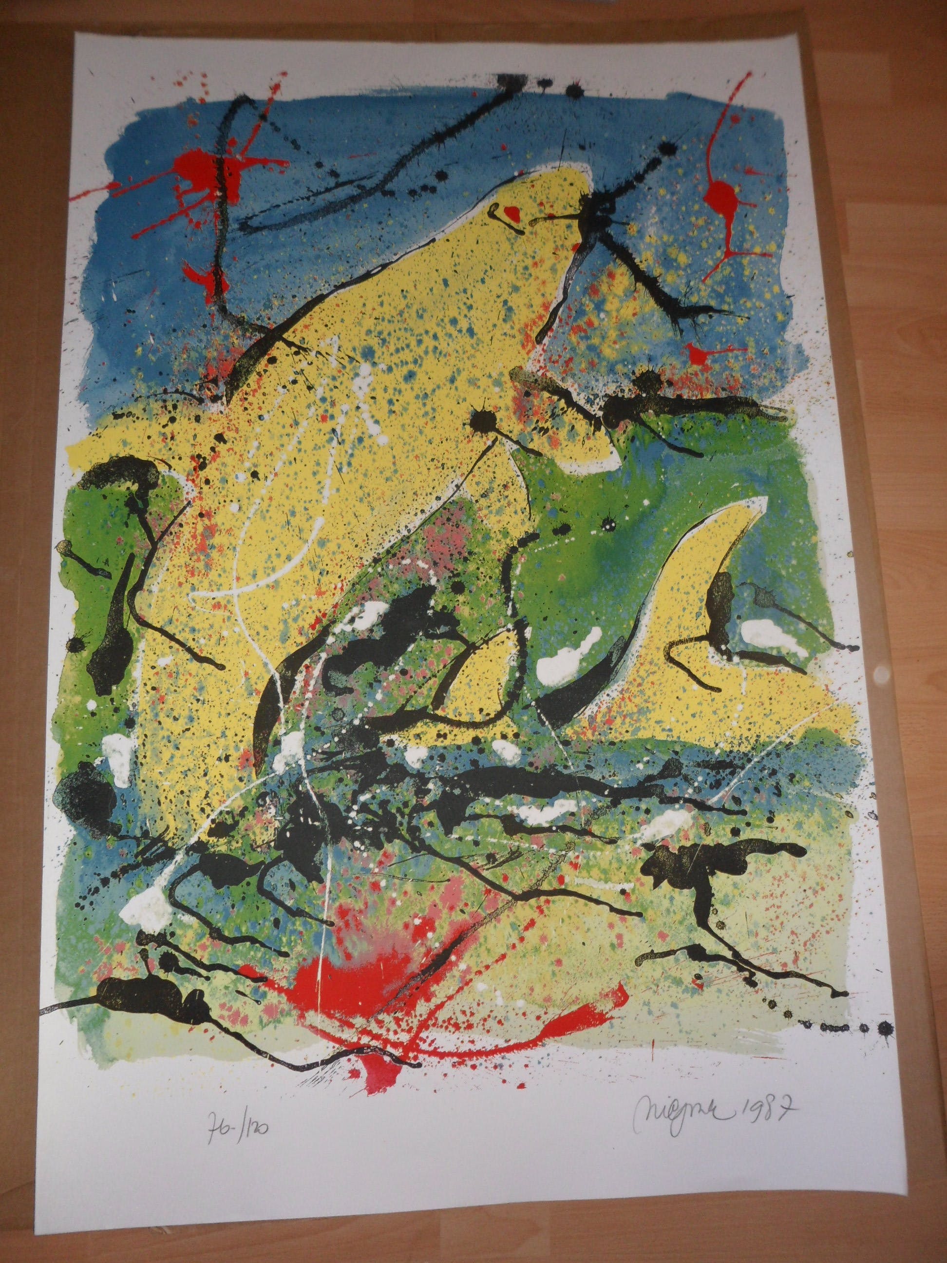 Nic Jonk - Zeefdruk, "Pacific Ocean 1" . kopen? Bied vanaf 80!