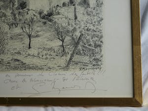 Serge Mendjisky - Grote ingelijste litho , Saint-Paul-de-Vence – met dédicace - 1982 kopen? Bied vanaf 75!
