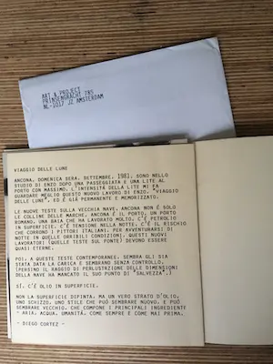 Enzo Cucchi - Uitnodiging tentoonstelling Art & Project in 1981 kopen? Bied vanaf 1!