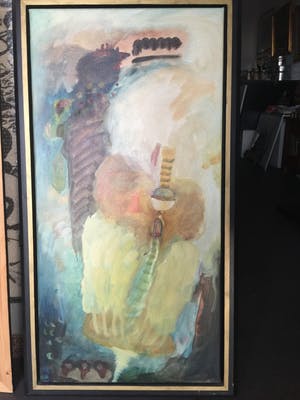 Liesbeth Rahder - "Compositie 7" - origineel en groot werk uit 1992 kopen? Bied vanaf 150!