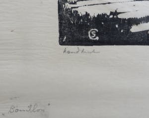 Salomon Garf - Gezicht op Boullion,Stad in Luxemburg en portret van een boer kopen? Bied vanaf 15!