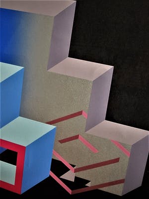 Michael Challenger - Intrigerende Unica OP-Art Lithografie "August in Tooley street" AP exemplaar! kopen? Bied vanaf 25!