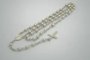 15- Fraai massief 2e gehalte zilveren Rozenkrans & Madonna collier - GROOT! kopen? Bied vanaf 120!