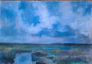 Jelle Hoogstra - (1924-2003), Polderlandschap, XL verkauft für € 82!