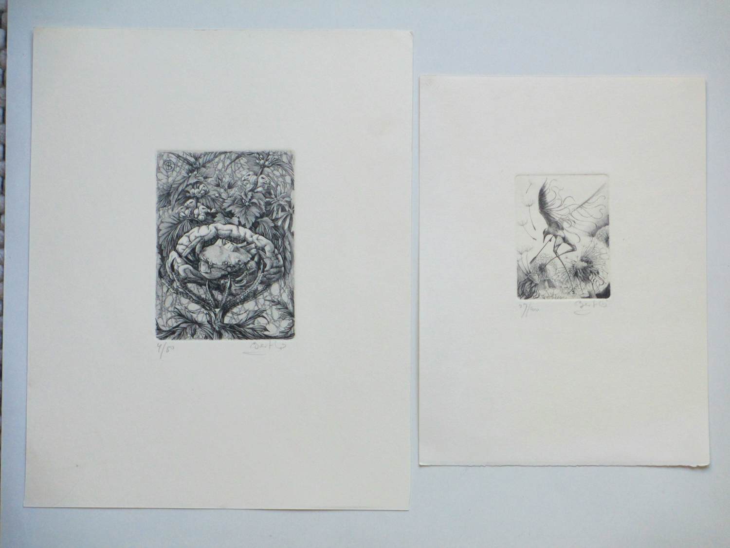 Bertil Schmull - De Zetel van het Kwaad & Het Woord - 2 Gravures verkocht voor € 60!